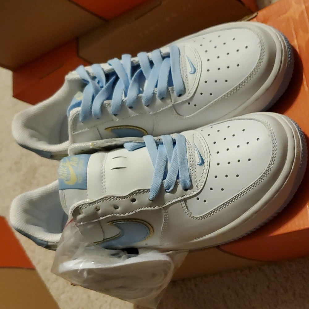 Nike Air Force 1 white /ice blue-maize